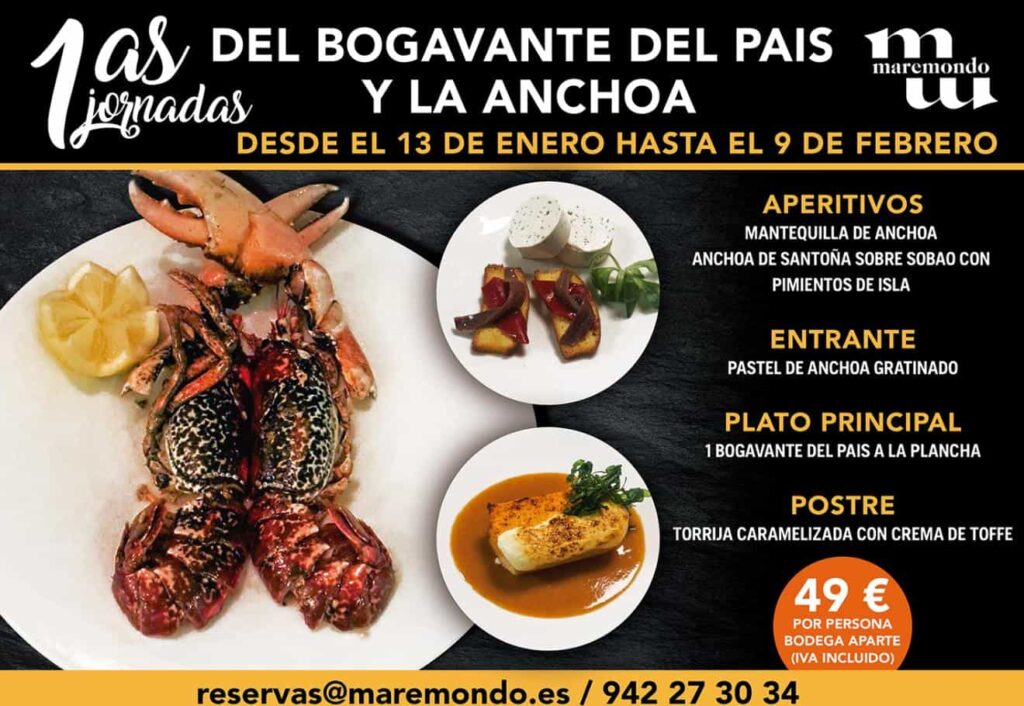 Jornadas del bogavante y la anchoa - Restaurante Maremondo 2025